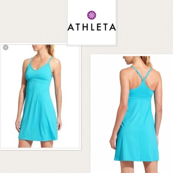 ATHLETA Blue Shorebreak Dress Size Large - Picture 1 of 8